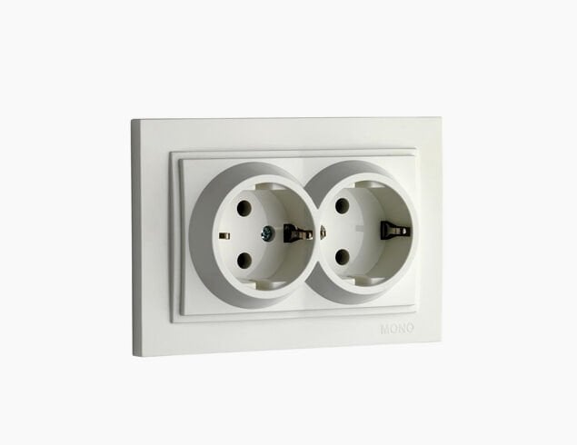 MONO DESPİNA İKİLİ TOPRAKLI PRİZ (BEYAZ)