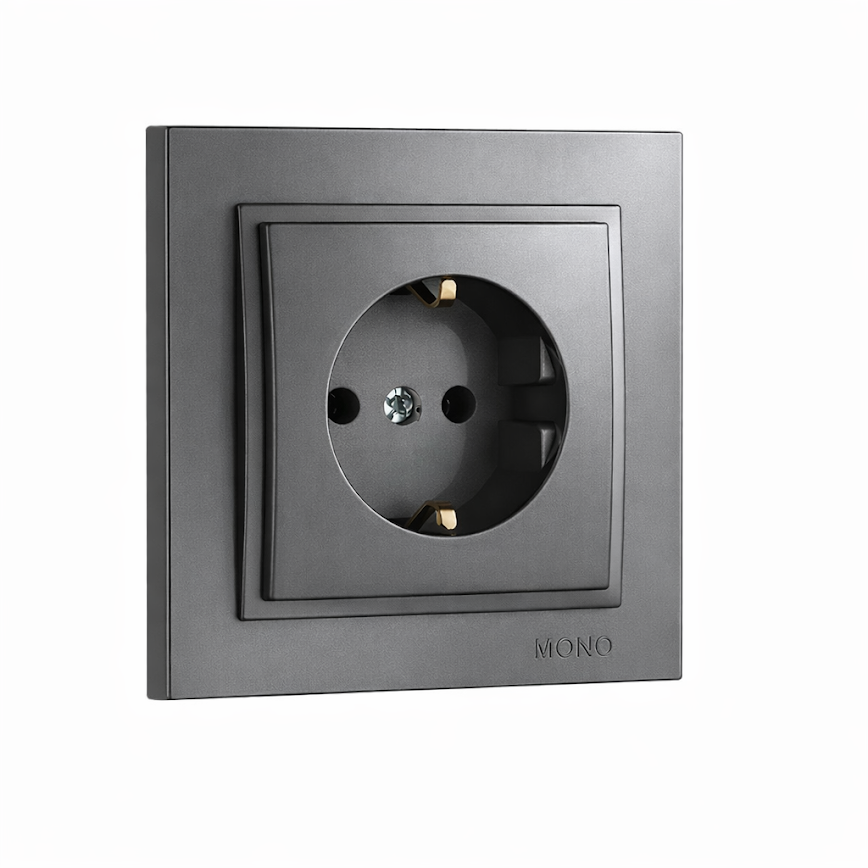 MONO DESPİNA ANTRASİT TOPRAKLI PRİZ